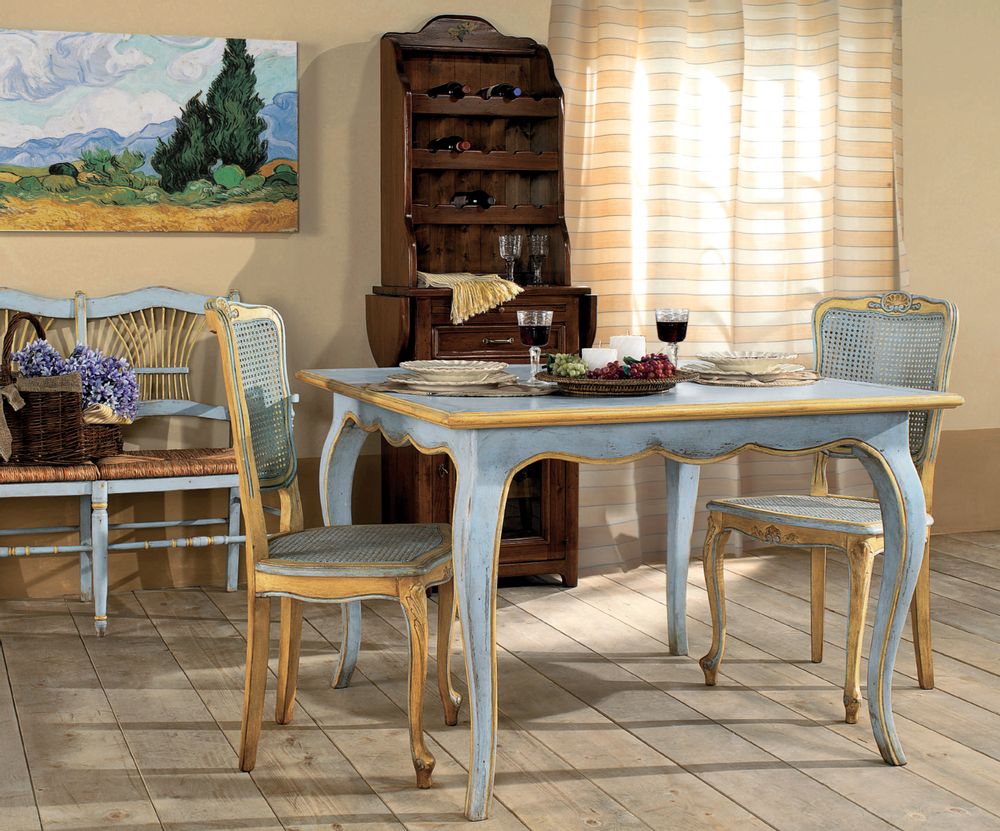 Tables Salle à Manger - Tables de salle à manger provinciales françaises avec plateau extensible ou fixe - INTERIORS ITALIA