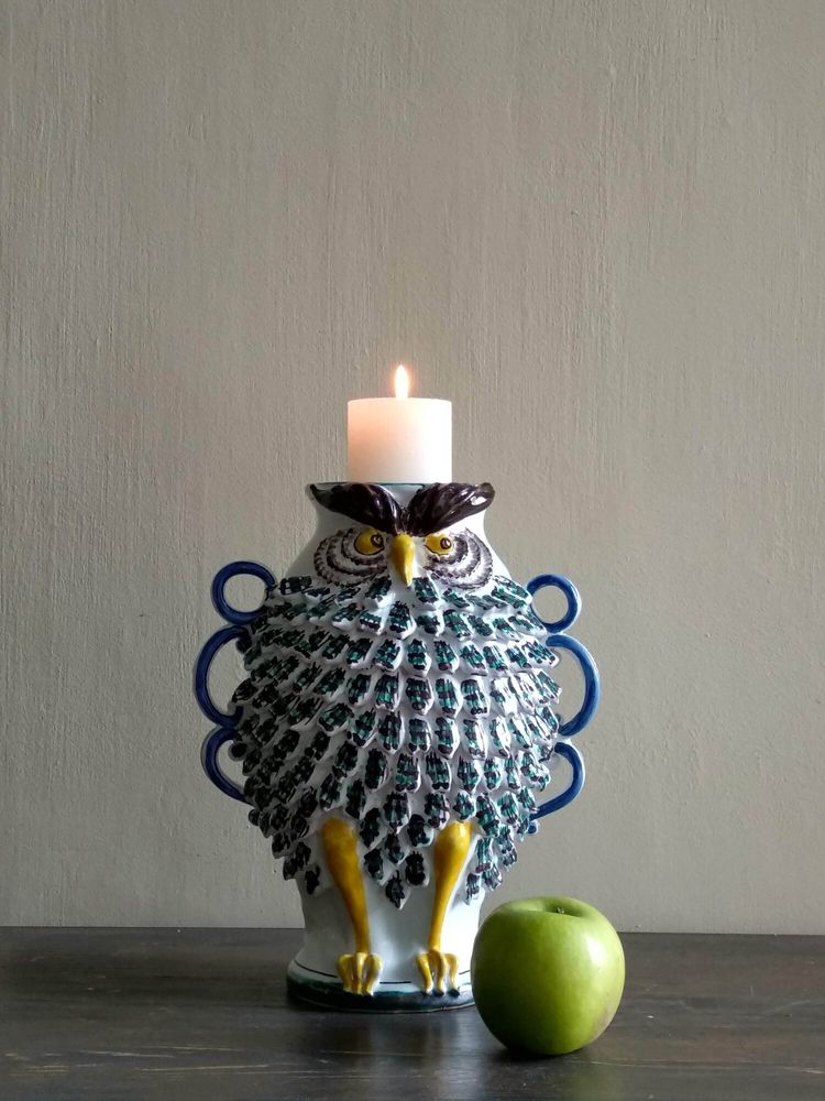 Vases - Owl Vase - AGATA TREASURES