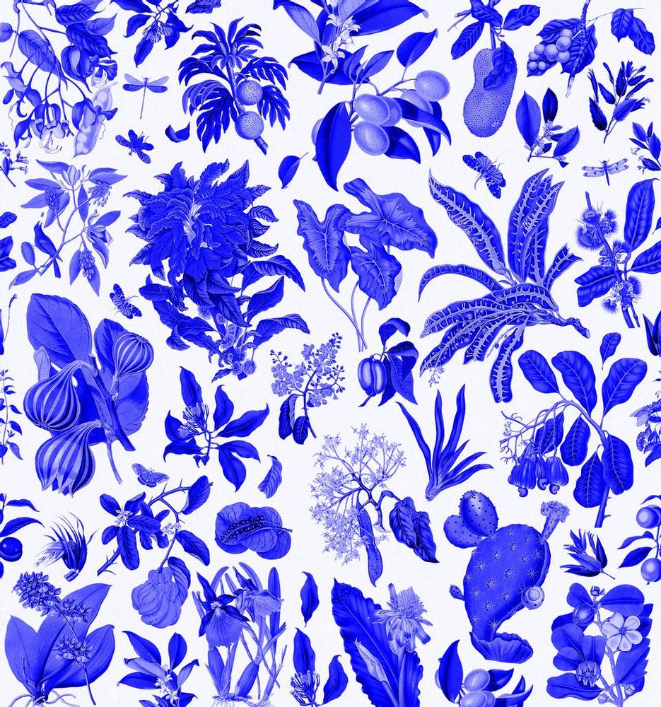 Other wall decoration - Wallpanel Fleurs d'Antan Bleu Outremer - PAPERMINT