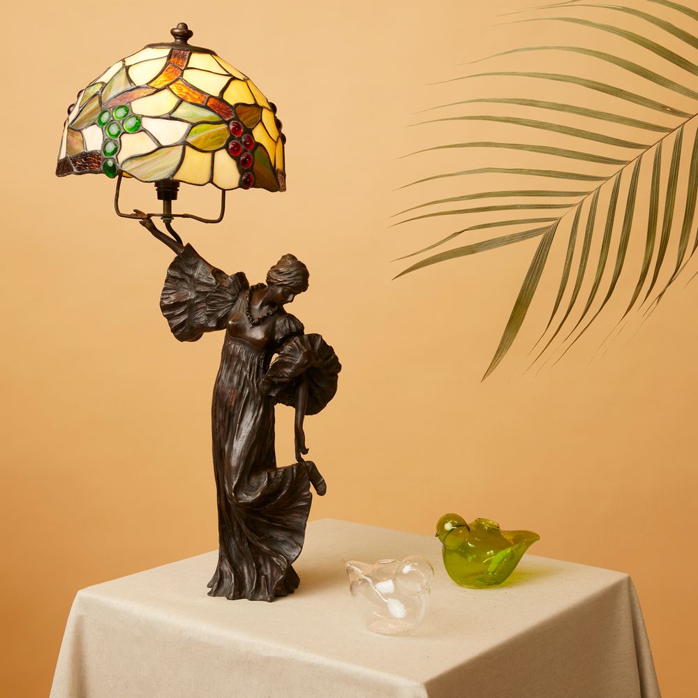 Sculptures, statuettes et miniatures - Lampe de table avec dame - ART’Ù FIRENZE