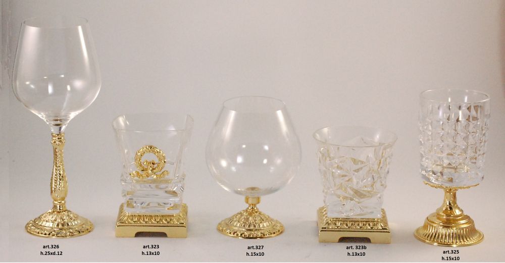Glass - luxury glasses in plated bronze and crystal - OLYMPUS BRASS