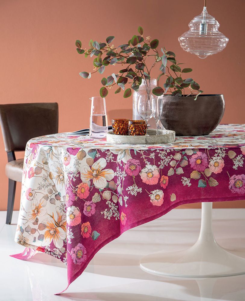 Bed linens - Tablecloth Fiorile 10/12 Guests - DONDI HOME