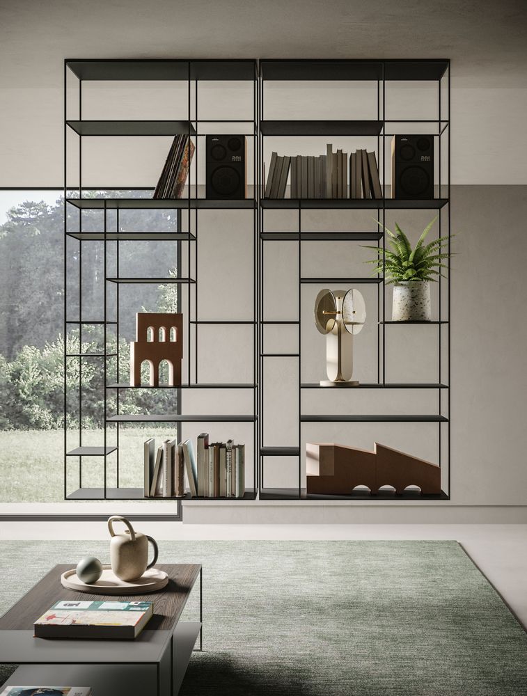 Bibliothèques - Levia | Bibliothèque en métal - RONDA DESIGN