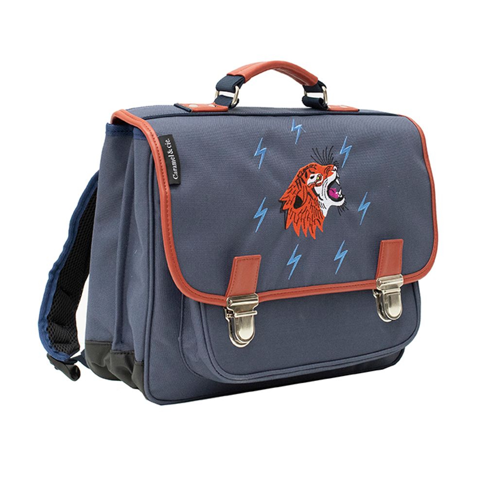 Children's bags and backpacks - SATCHEL GRRR BLUE - CARAMEL&CIE