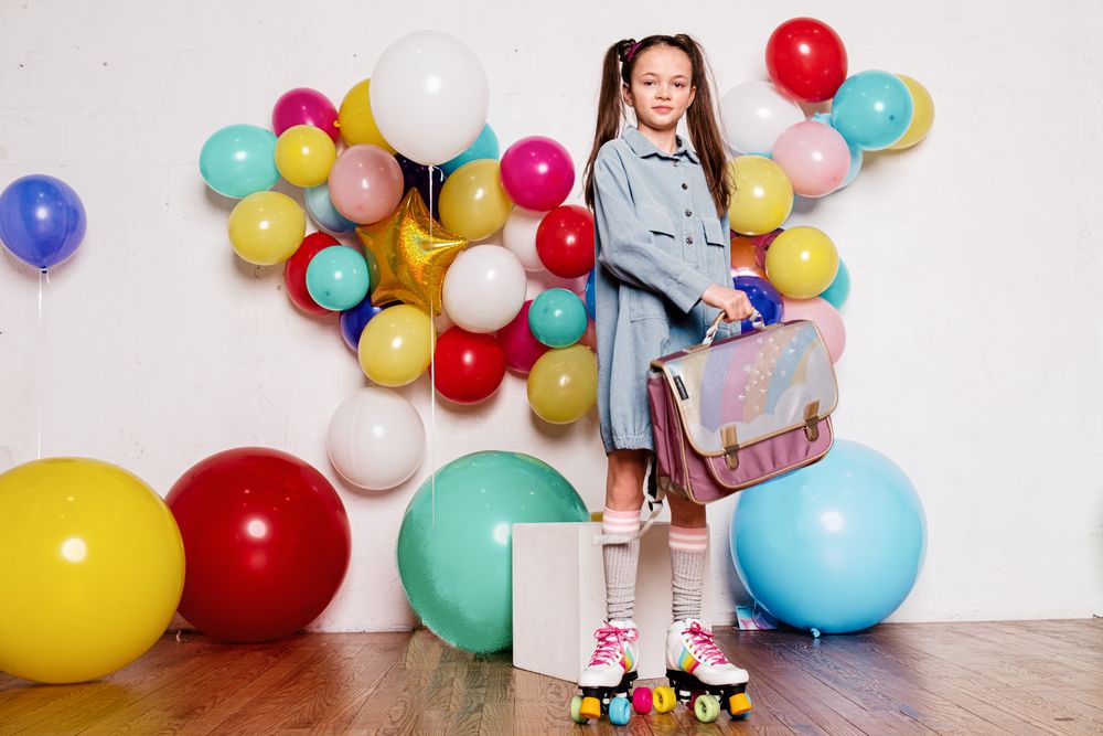 Sacs et cartables enfants - CARTABLE ARC EN CIEL ETOILE - CARAMEL&CIE