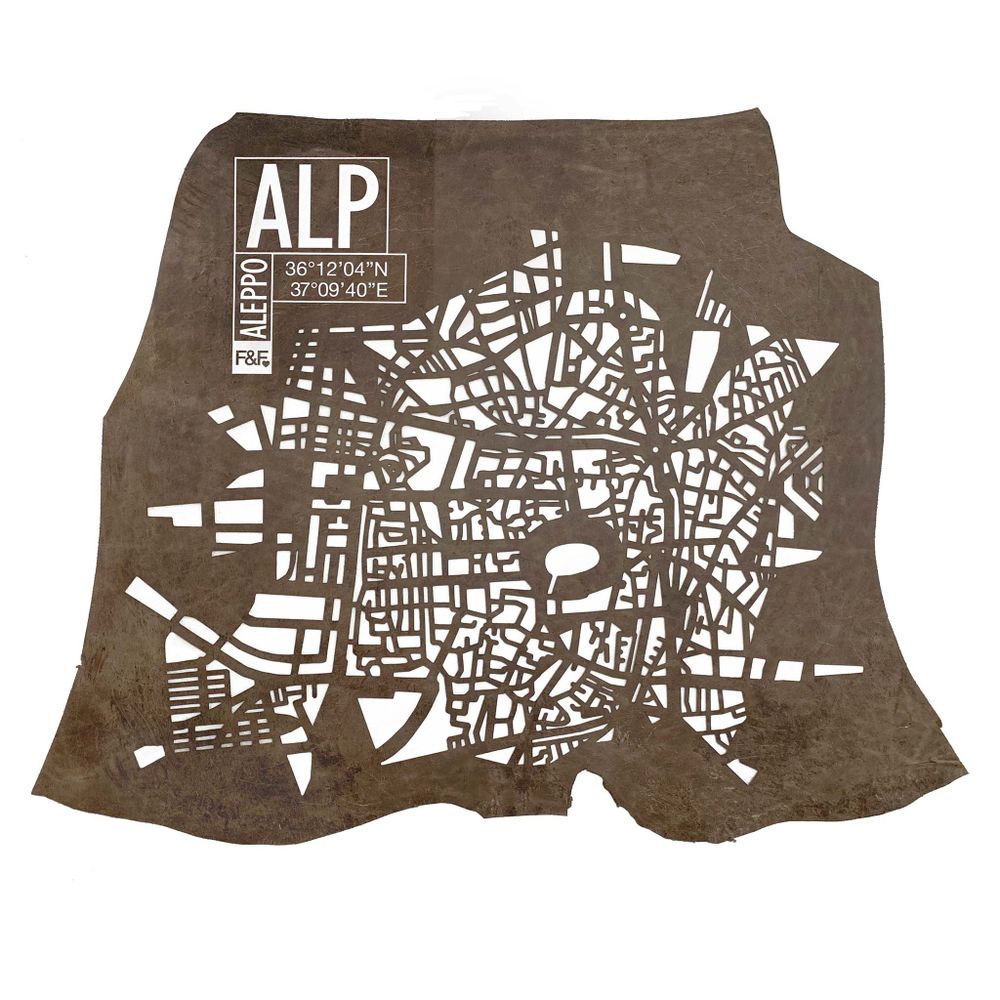 Other wall decoration - Aleppo cities leather maps - Wall decoration - FRANK&FRANK