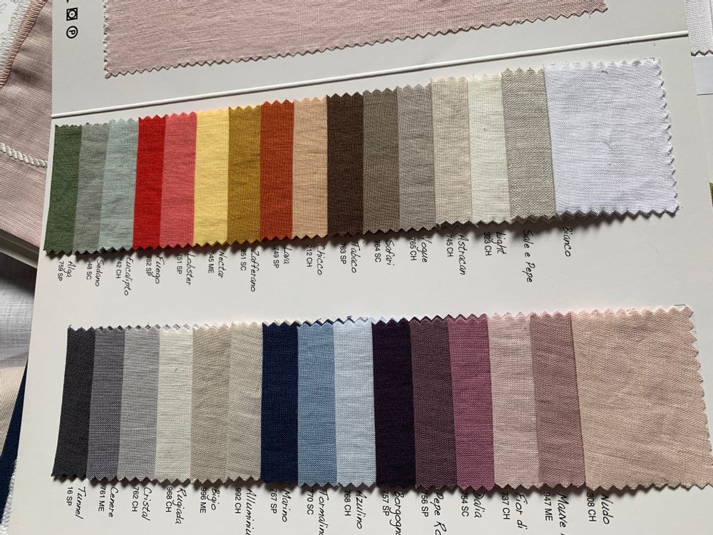 Table linen - HANDMADE EMBROIDERED TABLECLOTHS IN WASHED LINEN (“WASHED STONE”) - MAISON GALA