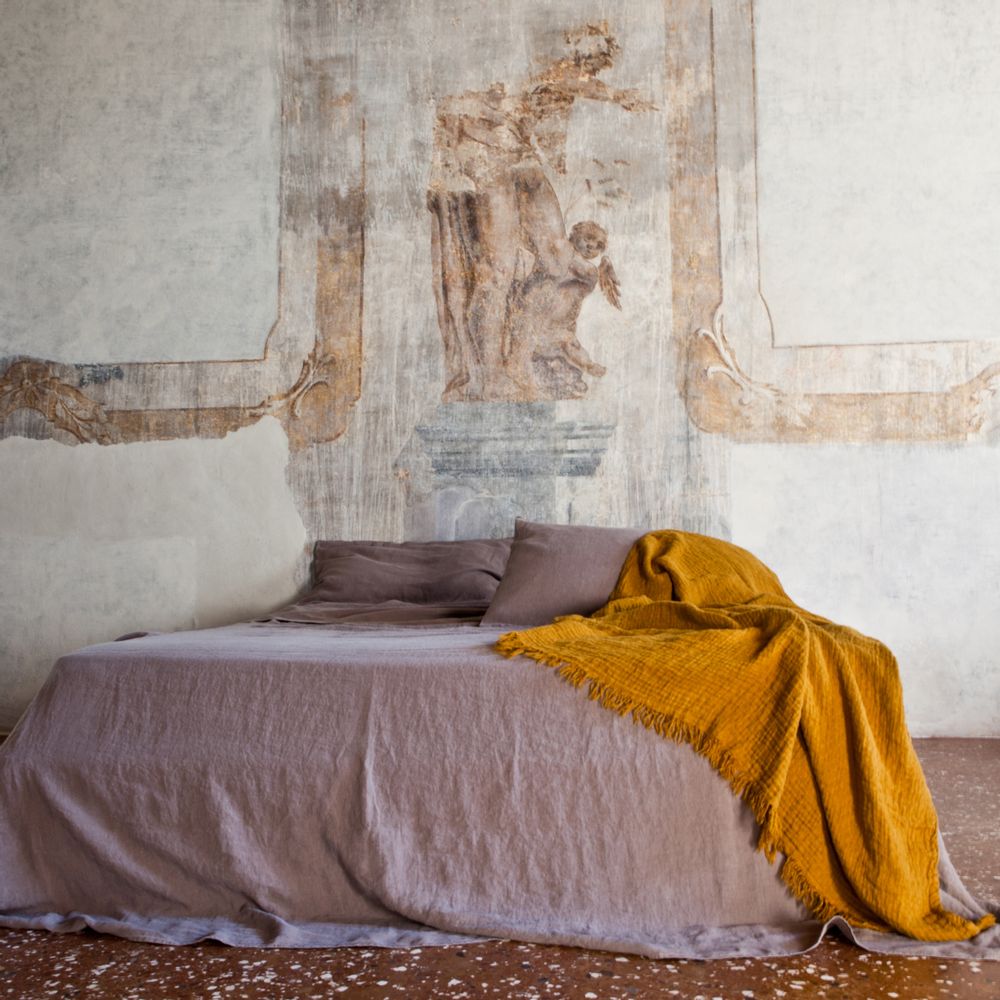 Homewear - Couvre-lit à glands en lin - ONCE MILANO