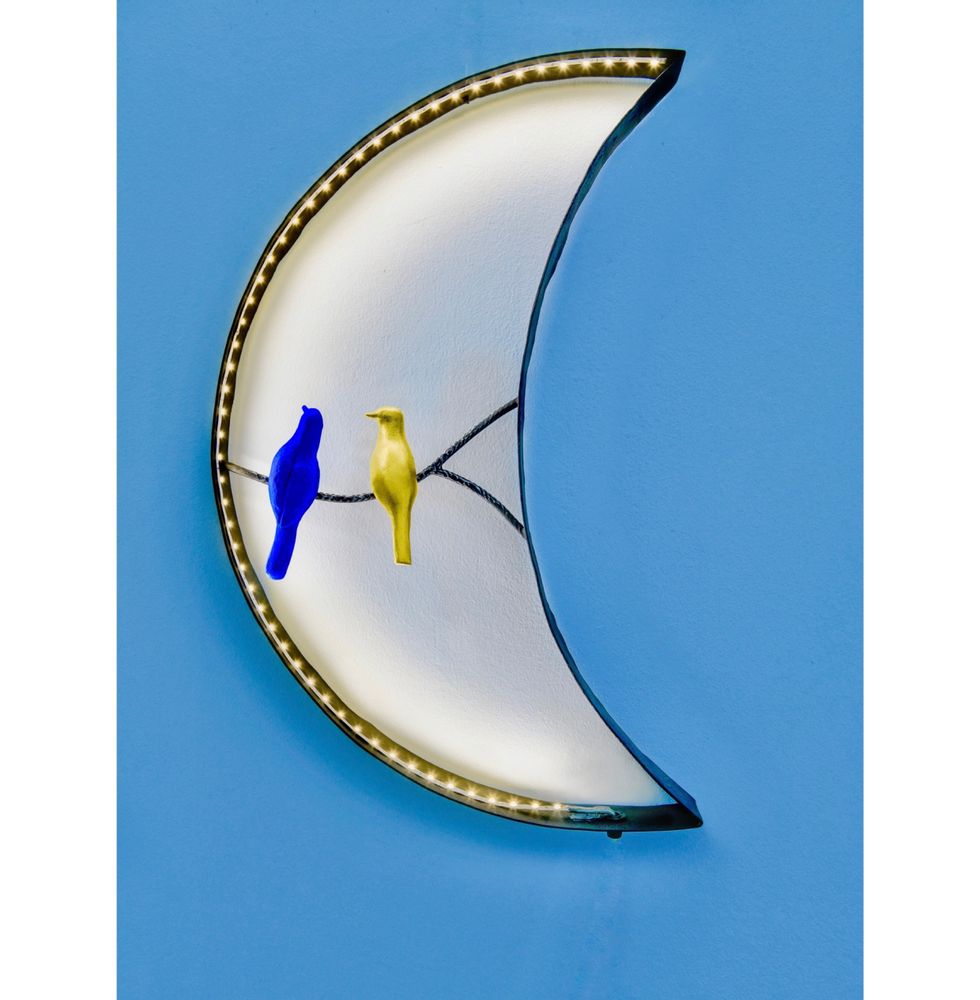 Sculptures, statuettes and miniatures - Light sculpture - Unique piece “Crescent and Wine” - ARTOO ATELIER