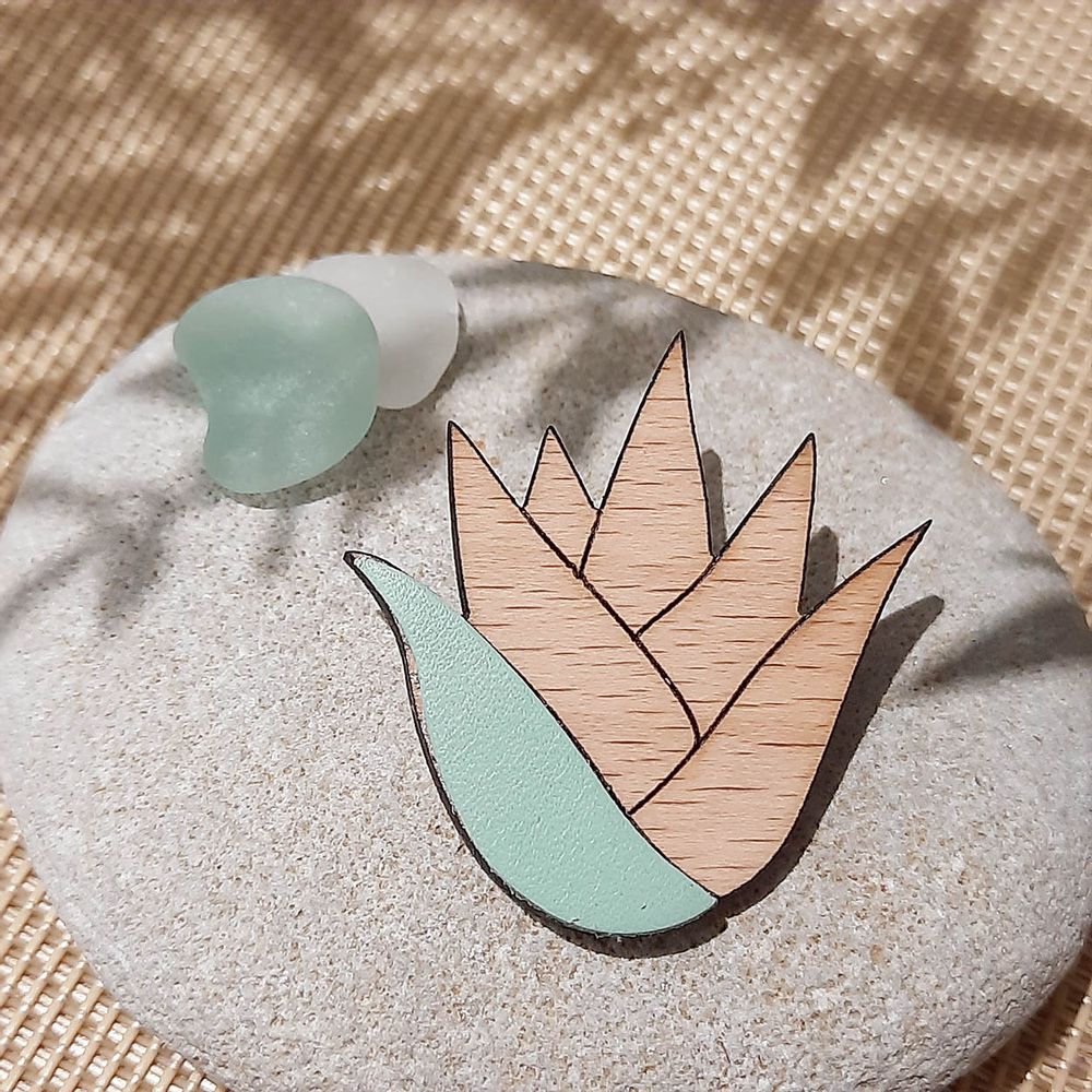 Bijoux - Broche ALOE - NI UNE NI DEUX BIJOUX