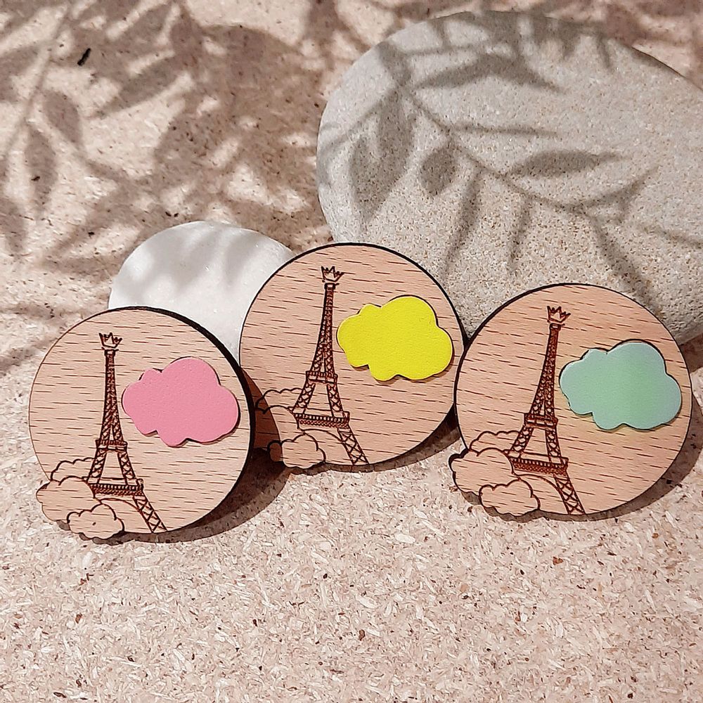Jeux enfants - BROCHE Paris sous les nuages - NI UNE NI DEUX BIJOUX
