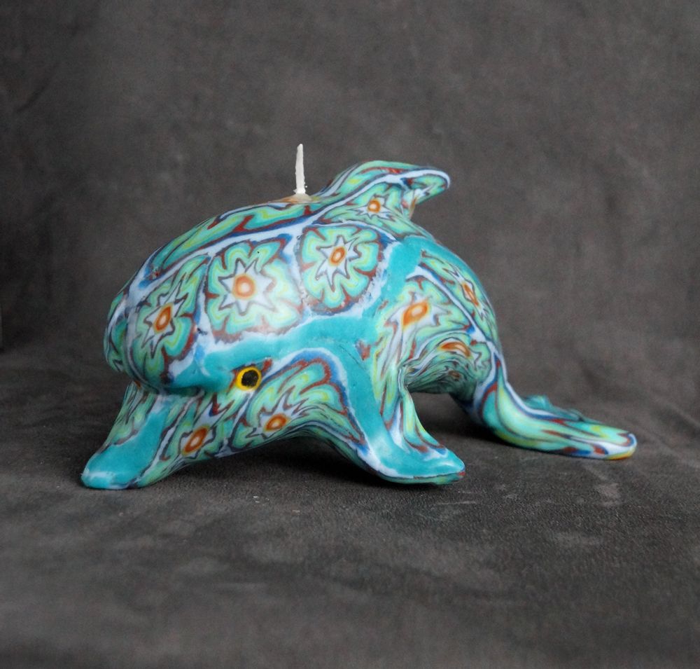 Decorative objects - CANDLE DOLPHIN ROSETTA GREEN - KANDHELA