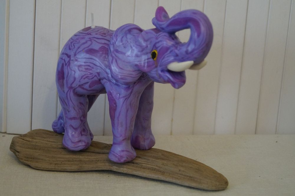 Objets de décoration - BOUGIE ÉLÉPHANT VIOLET - KANDHELA