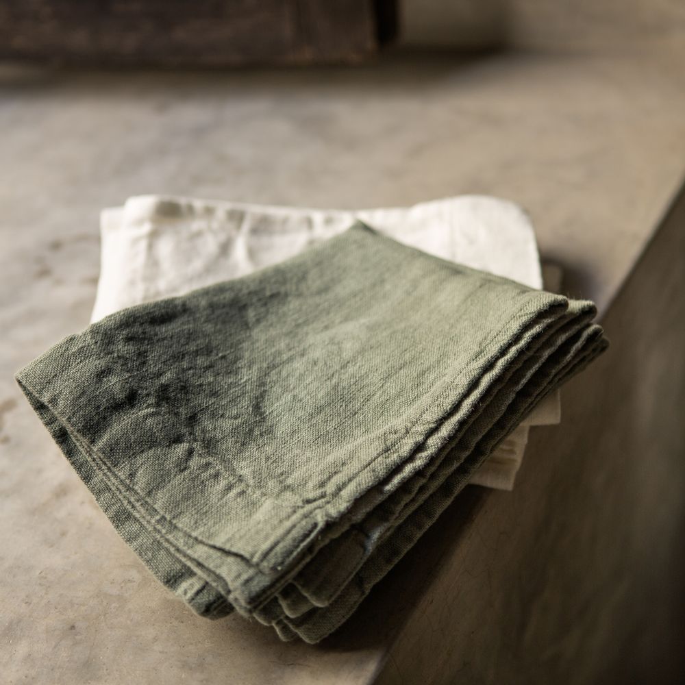 Serviettes de bain - Lot de 5 serviettes de toilette en lin - ONCE MILANO