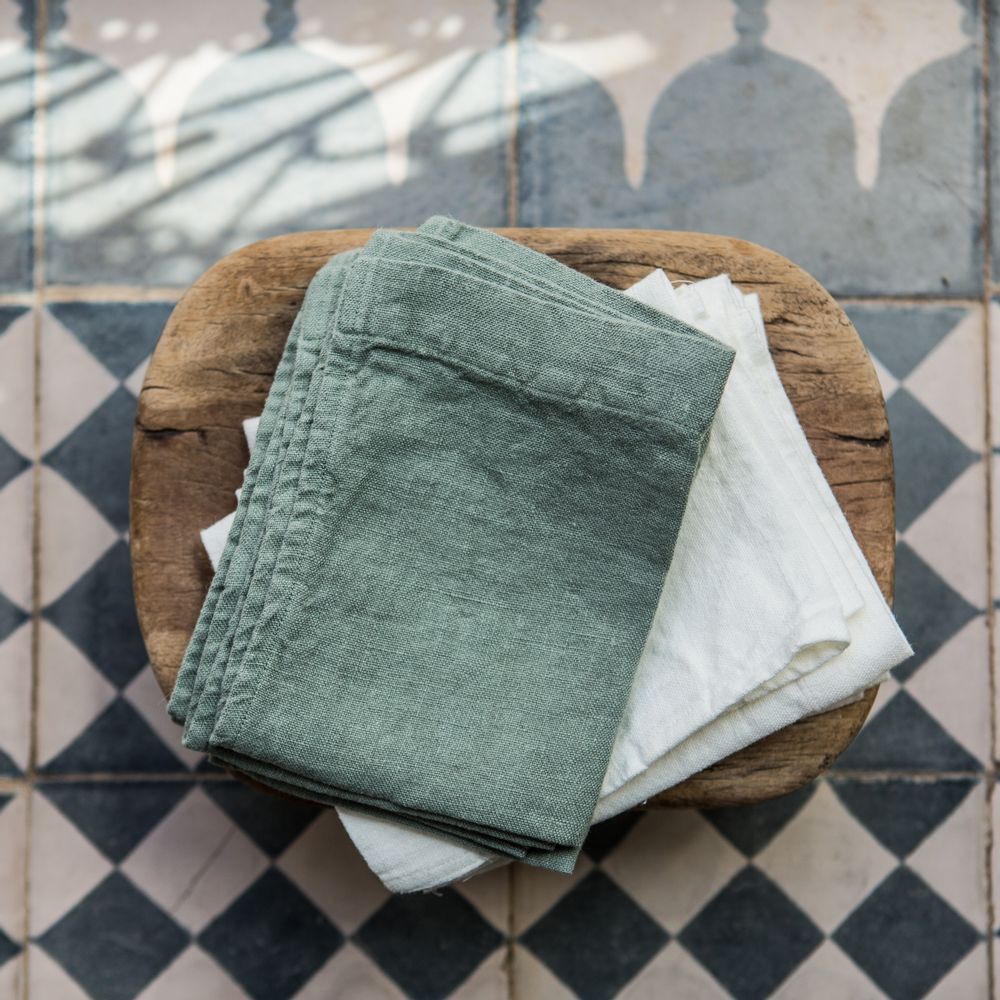 Serviettes de bain - Lot de 5 serviettes de toilette en lin - ONCE MILANO