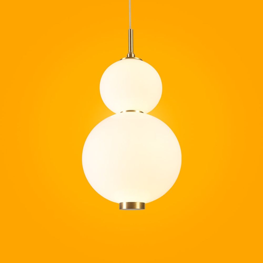 Ceiling lights - Bonbon Single Module Medium White Glass - ATOLYE STORE