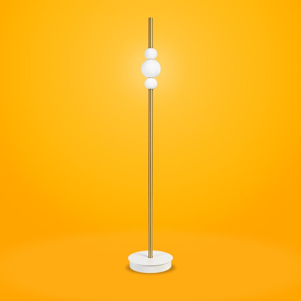 Lampadaires - Bonbon Lampadaire en verre blanc - ATOLYE STORE