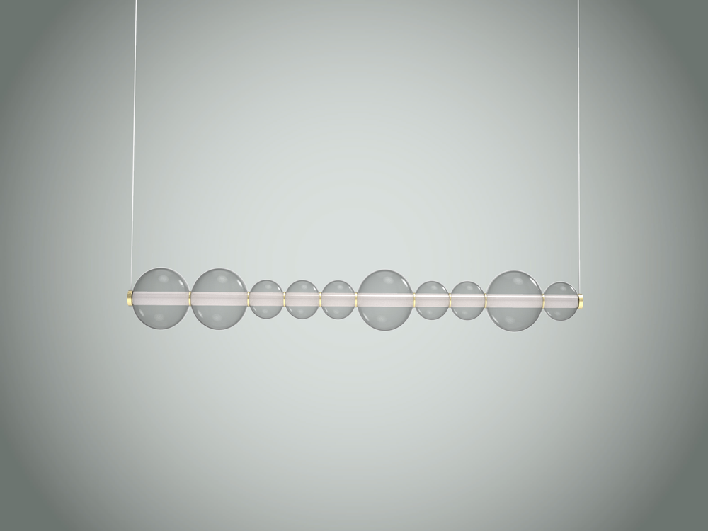 Ceiling lights - Bonbon Linear Large Smoke Glass - ATOLYE STORE