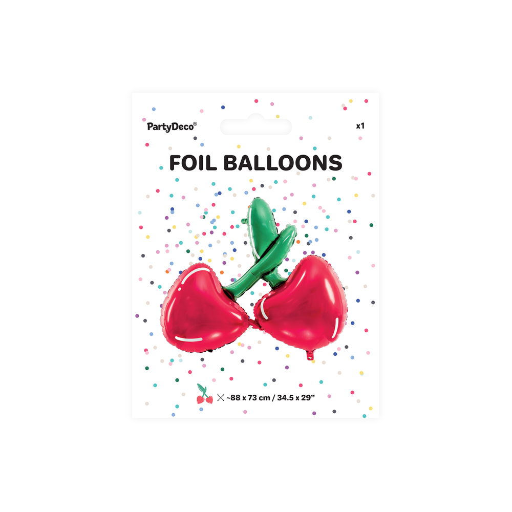 Objets de décoration - Ballon d'aluminium Cerise, 88x73cm, mélange - PARTYDECO