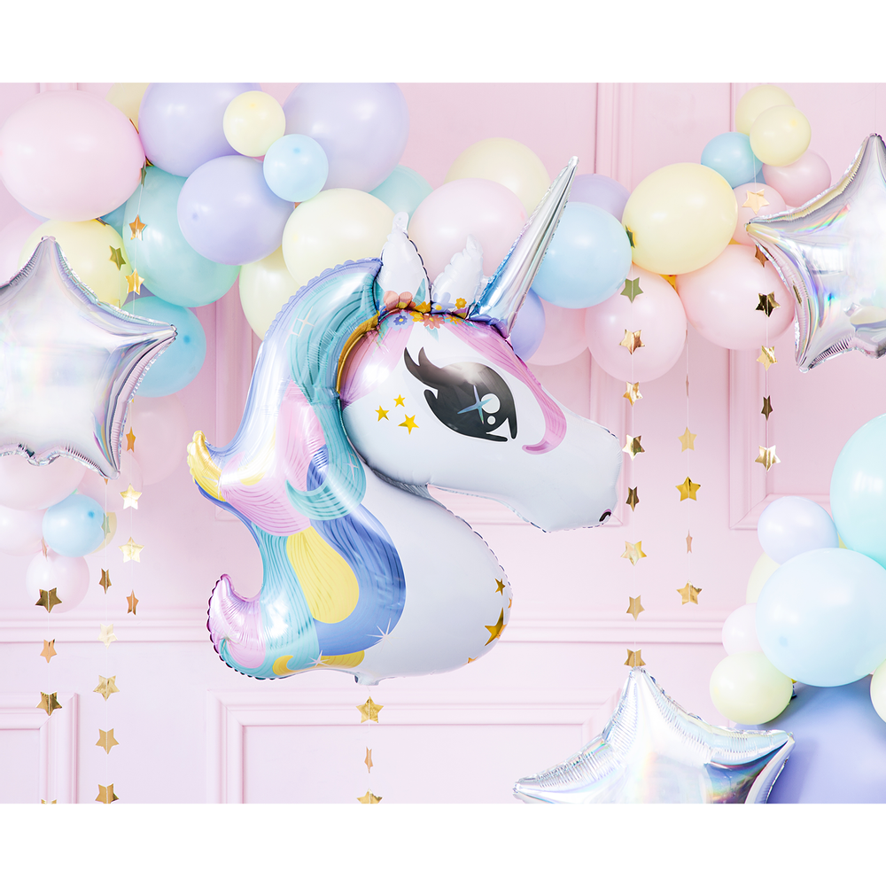 Objets de décoration - Ballon d'aluminium Licorne, 73x90cm, mélange - PARTYDECO