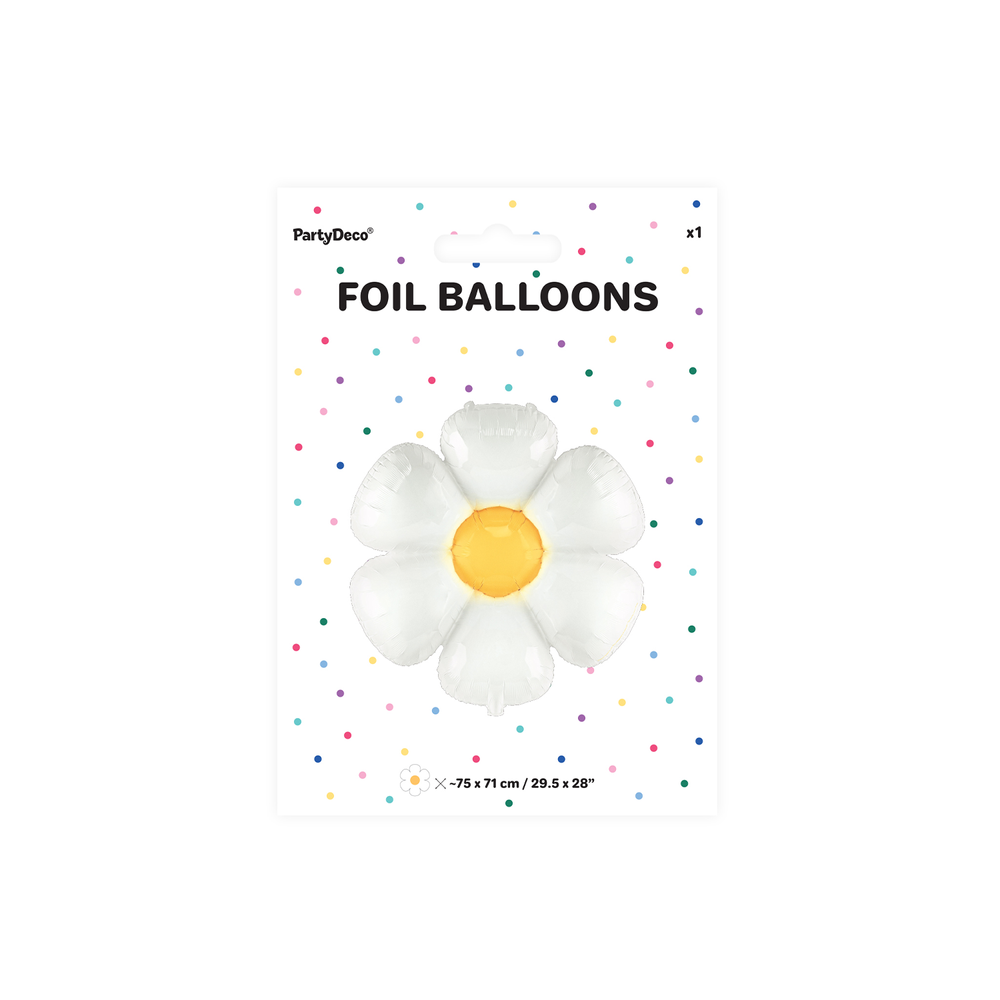 Decorative objects - Foil balloon Daisy, 75x71cm, mix - PARTYDECO