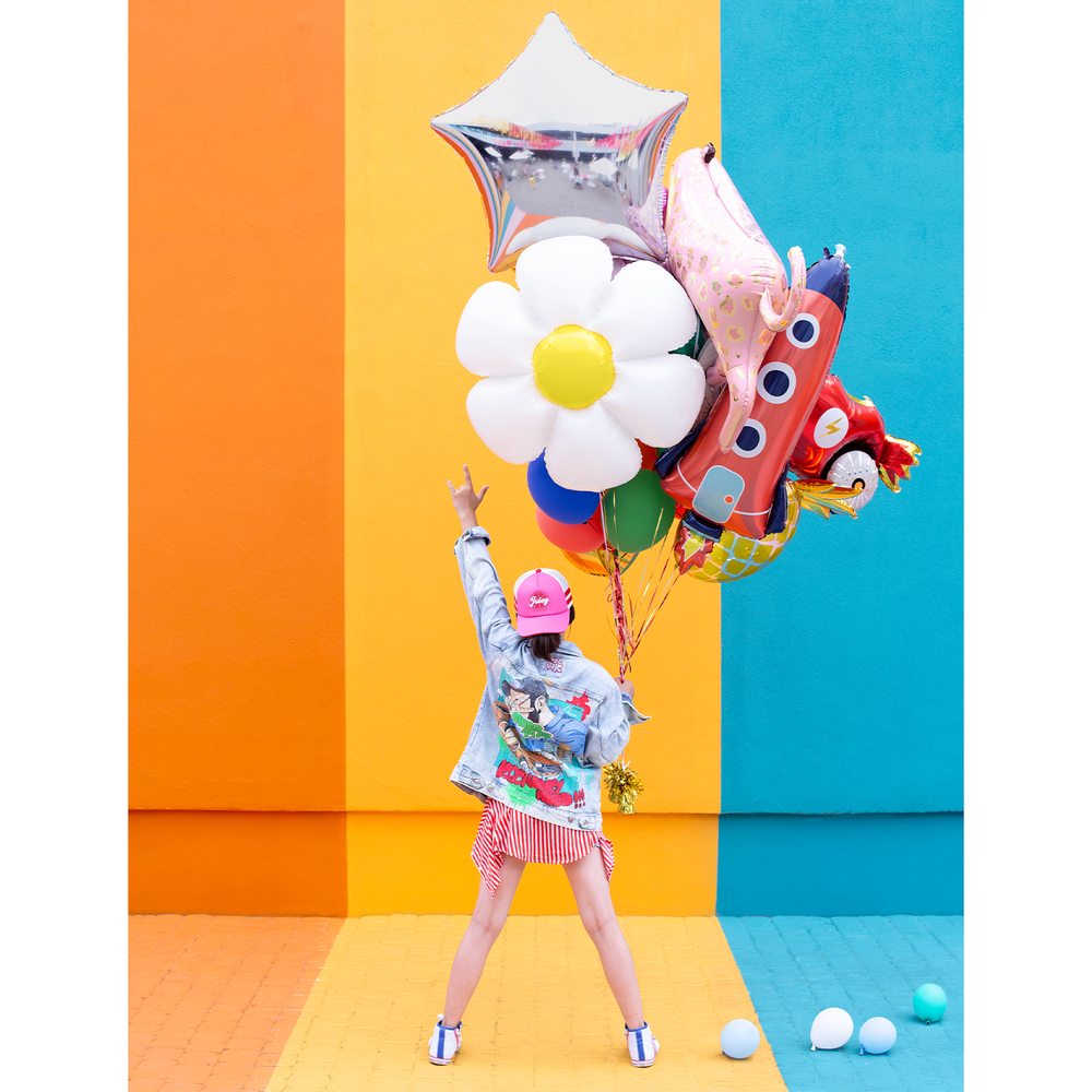 Decorative objects - Foil balloon Daisy, 75x71cm, mix - PARTYDECO