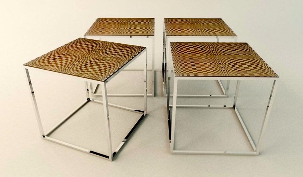 Night tables - Small table OPTIC 45X45X45 - MARZOARREDA
