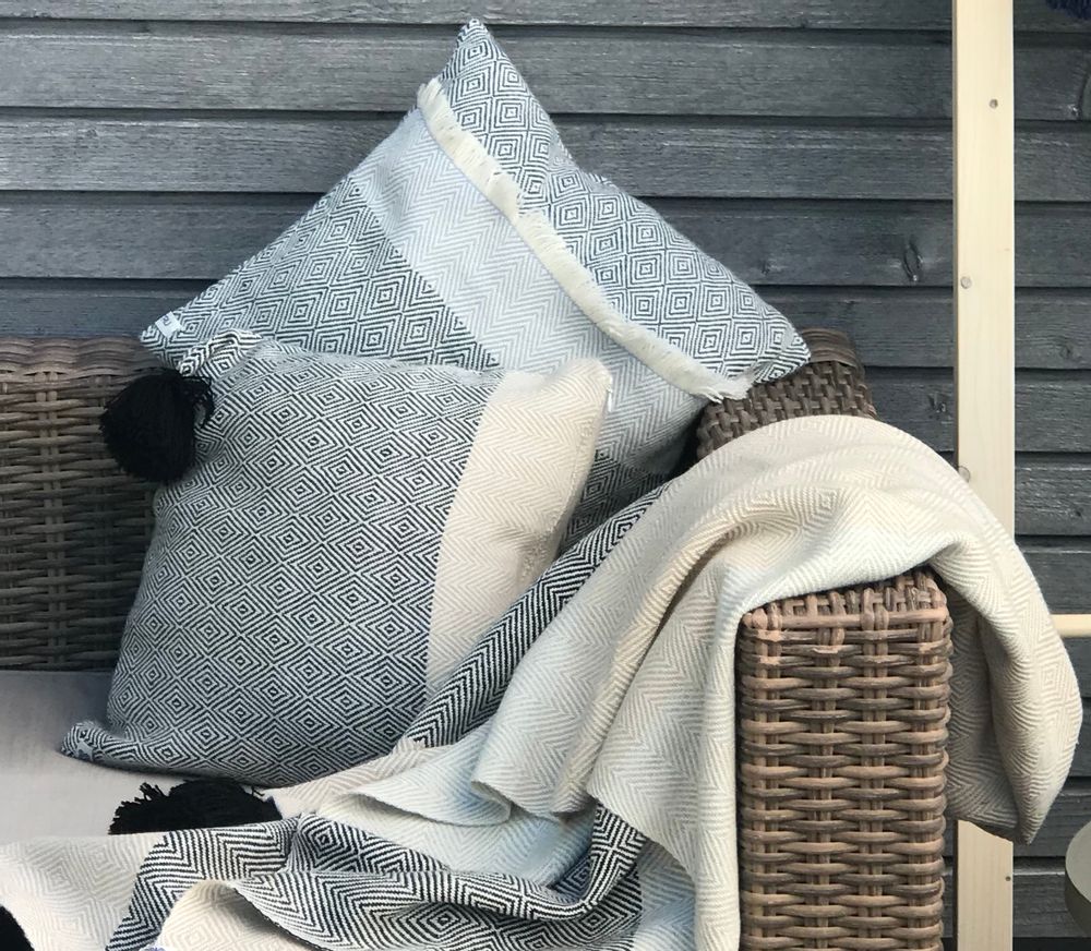 Coussins textile - Coussin Marea Bleu - T'RU SUSTAINABLE HANDMADE