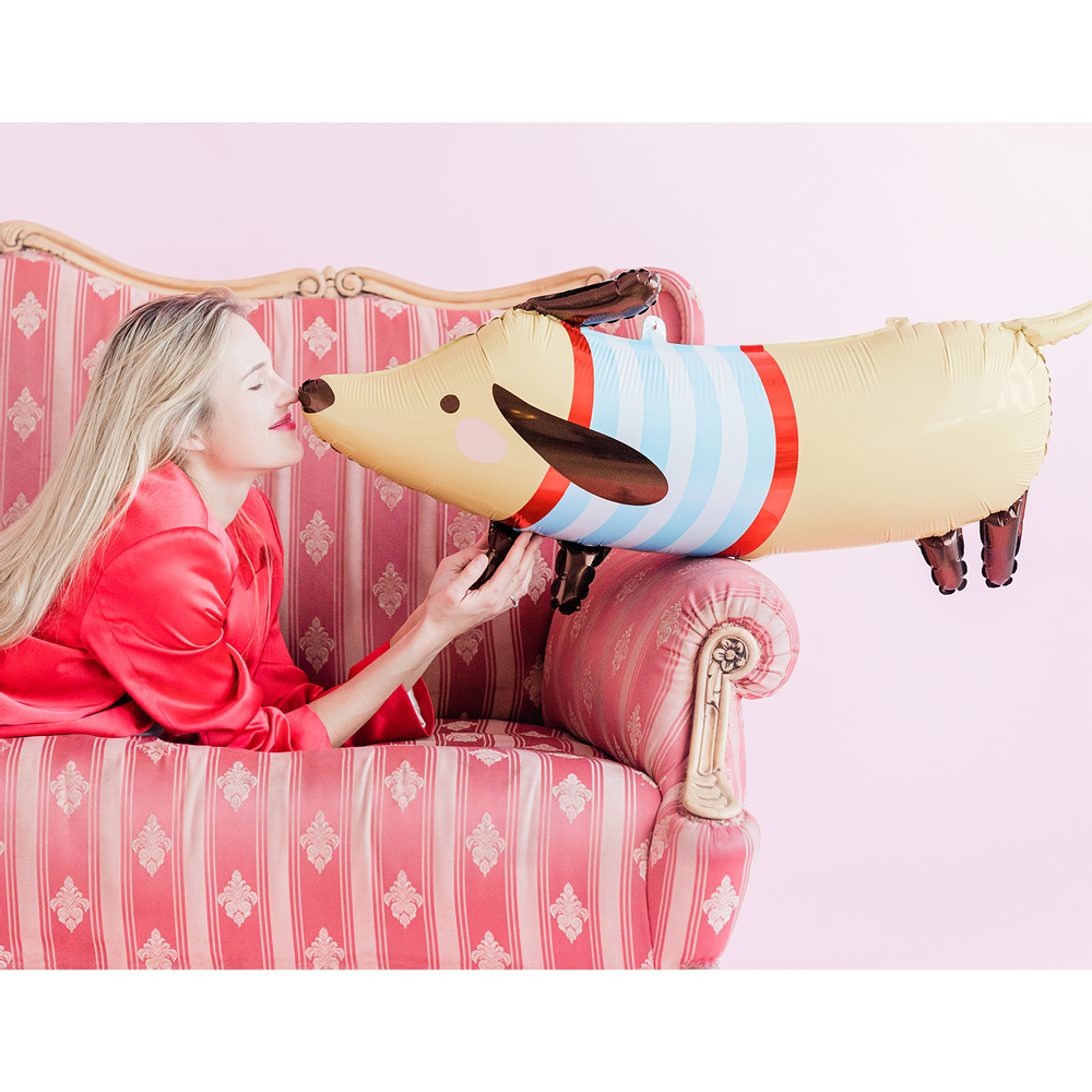 Design objects - Foil balloon Dachshund, 90x40cm, mix - PARTYDECO