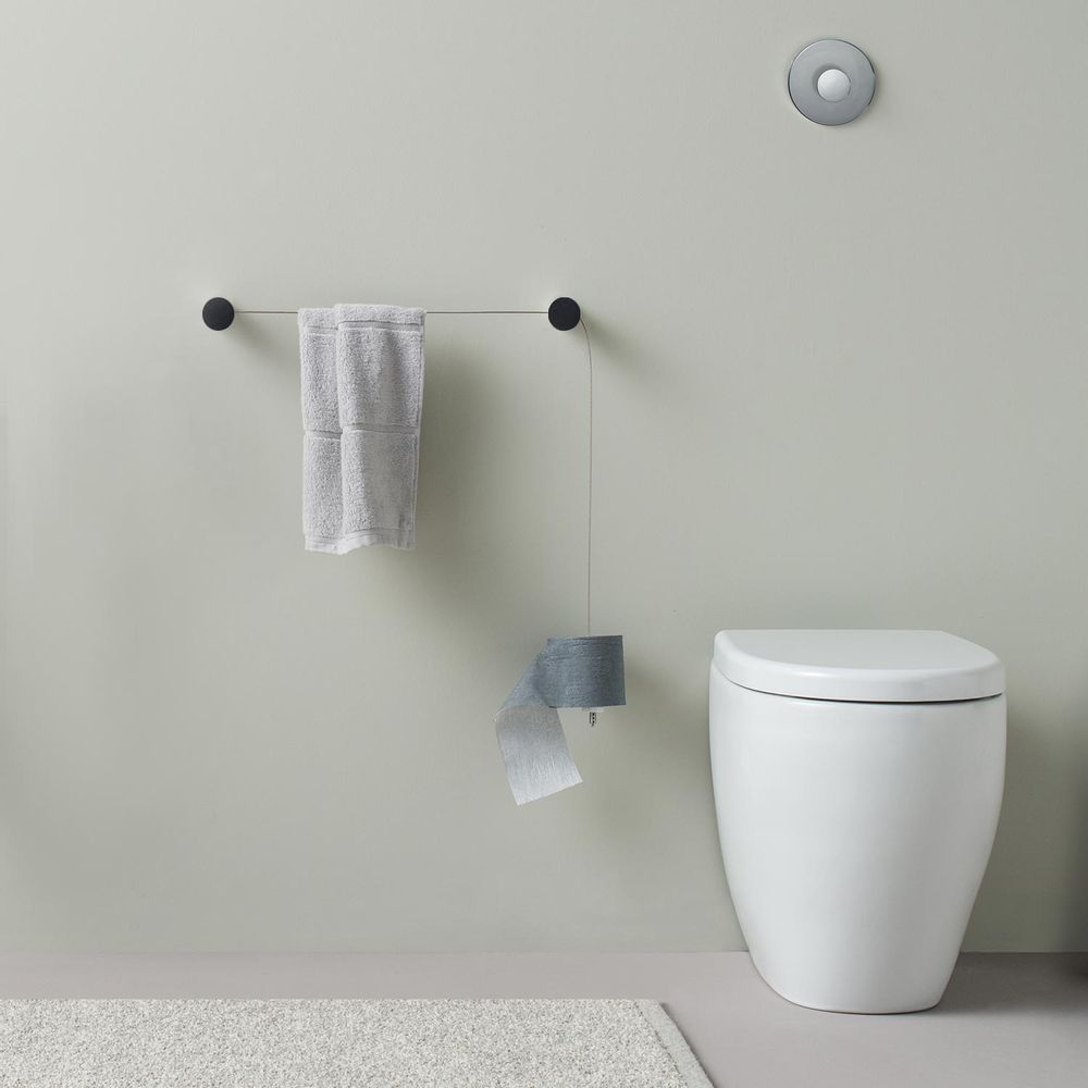 Towel racks - Composition toilet roll holder and towel holder - EVER LIFE DESIGN