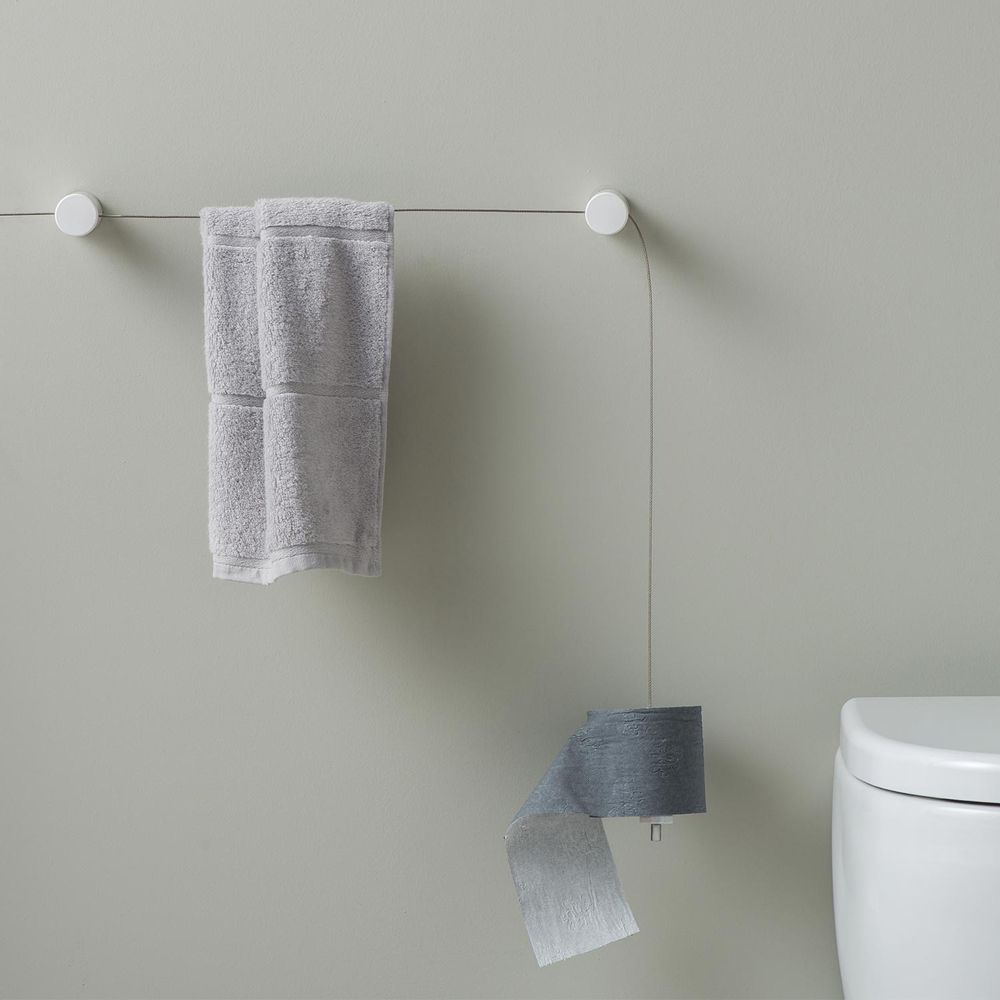 Towel racks - Composition toilet roll holder and towel holder - EVER LIFE DESIGN