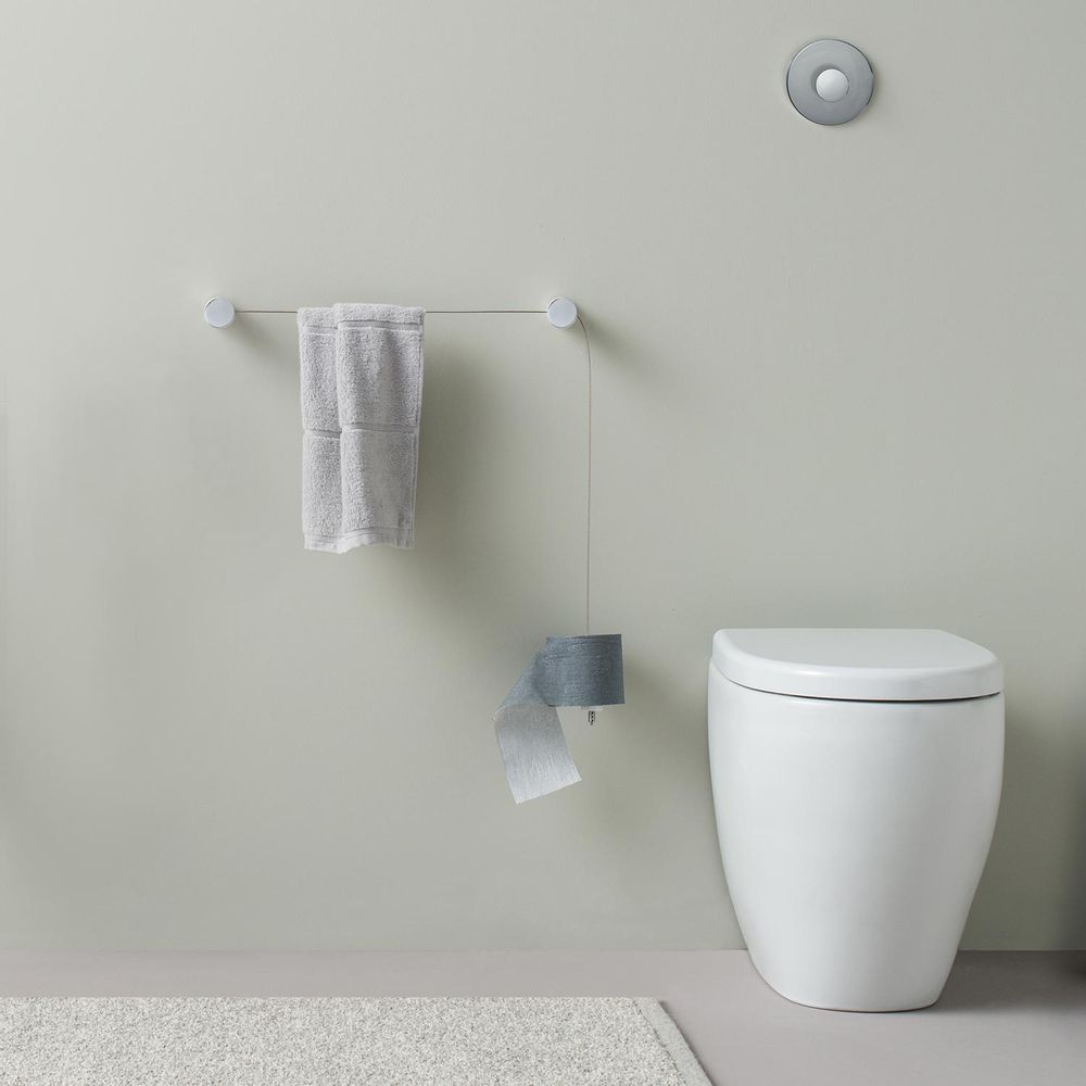 Towel racks - Composition toilet roll holder and towel holder - EVER LIFE DESIGN