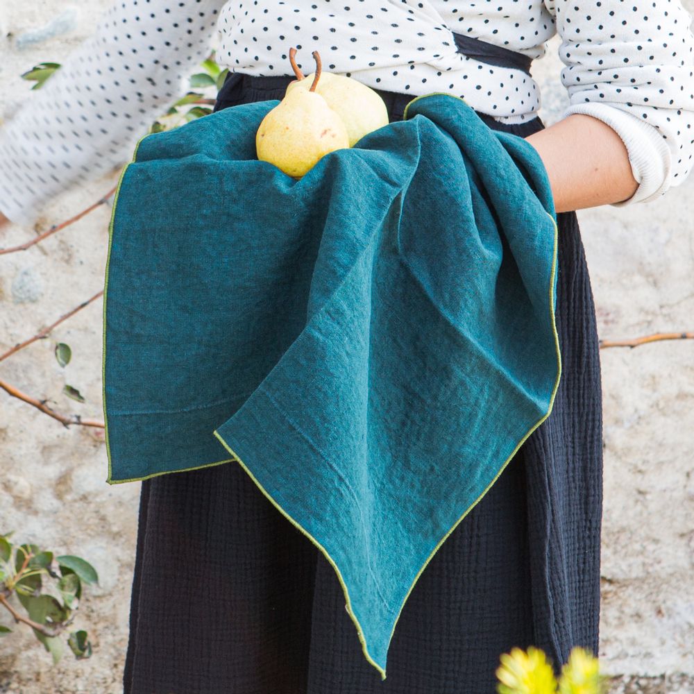 Linge de table textile - Serviette en lin avec ourlet roulé - ONCE MILANO
