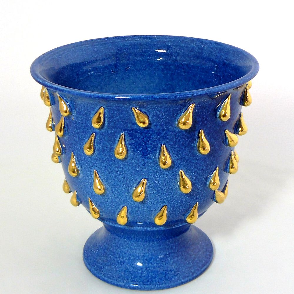 Ceramic - Golden Drops Foot Cache Pot - CERAMICA ND DOLFI