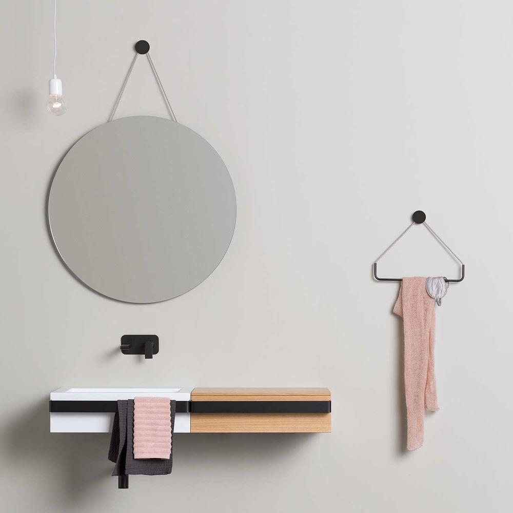 Miroirs pour salle de bain - Miroir rond à fixer au mur - EVER LIFE DESIGN
