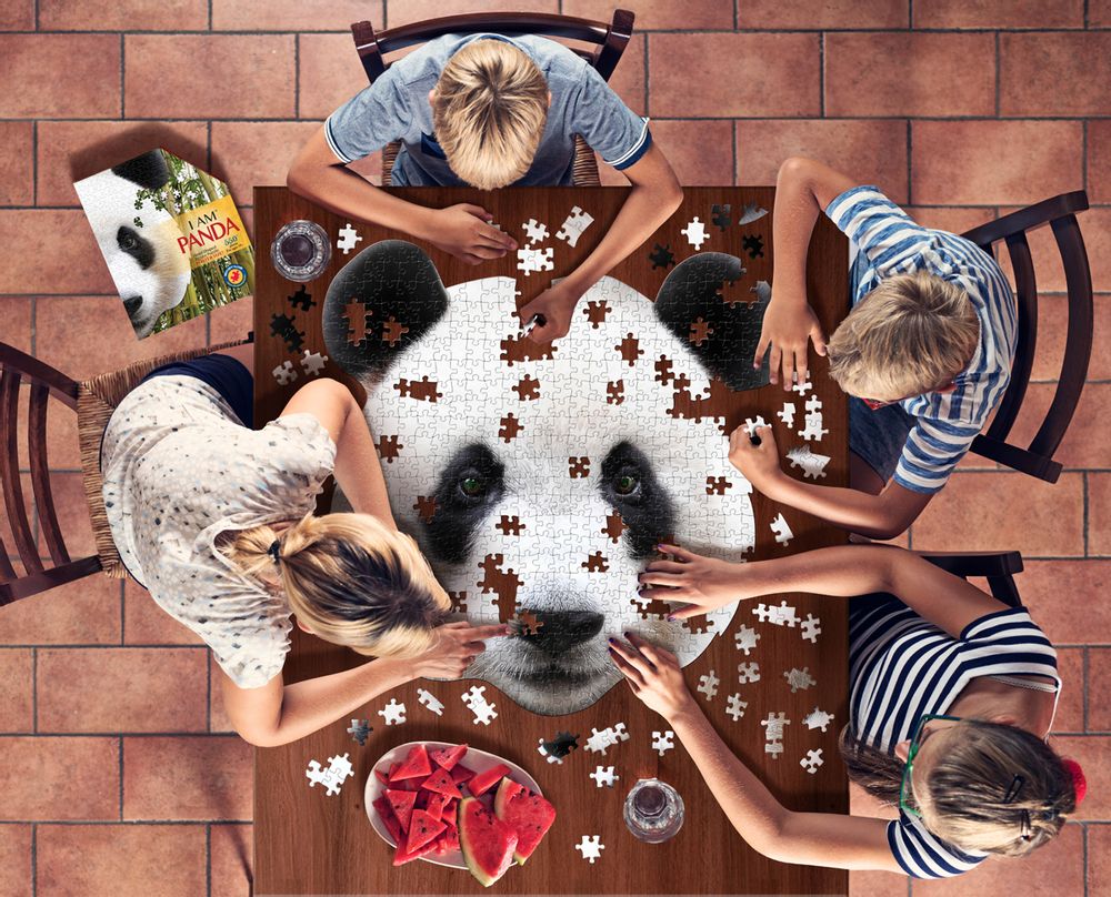 Children's arts and crafts - I AM Puzzle Poster Size: PANDA - MADD CAPP