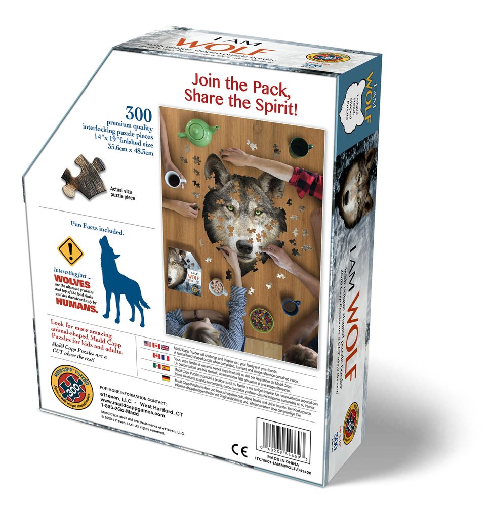 Children's arts and crafts - I AM 300 Puzzle: WOLF - MADD CAPP