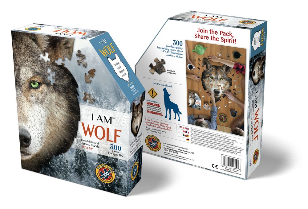 Children's arts and crafts - I AM 300 Puzzle: WOLF - MADD CAPP
