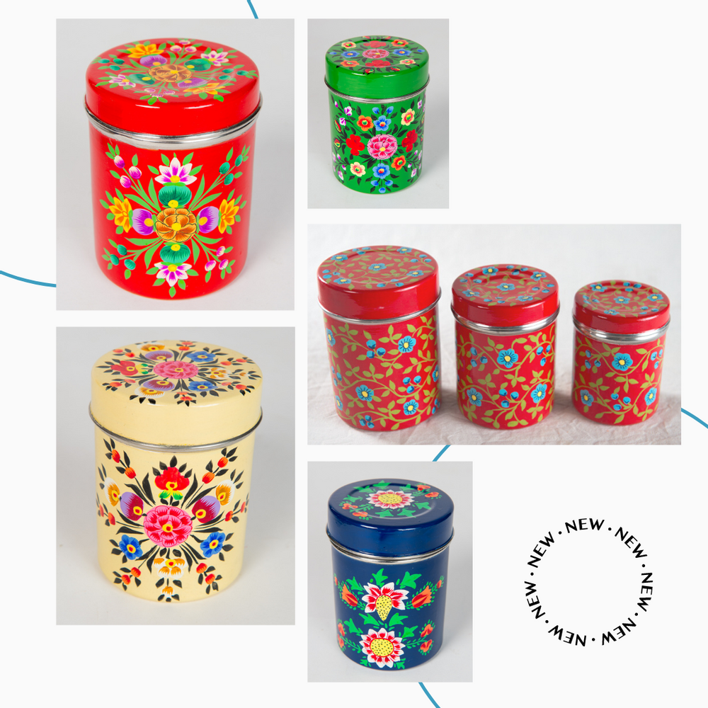 Coffrets et boîtes - BOITES EN MÉTAL PEINTES À LA MAIN - PECHAAN