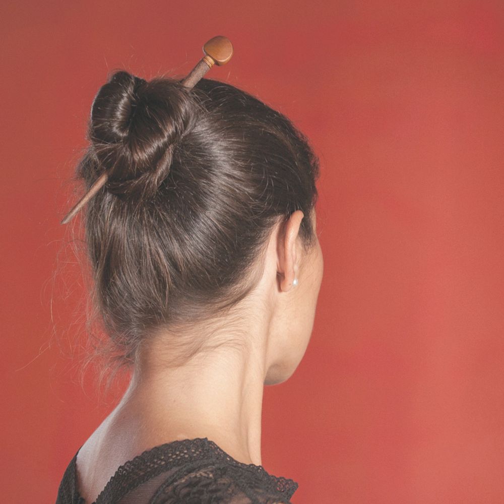 Accessoires cheveux - Zisa Unico Porte-Parfum Épingle à cheveux - unisexe /genre sans genre - Tête cylindrique en aluminium/Ulivo Bois - cm 18. Accessoires inclus. - ABSOLU AROMATICS