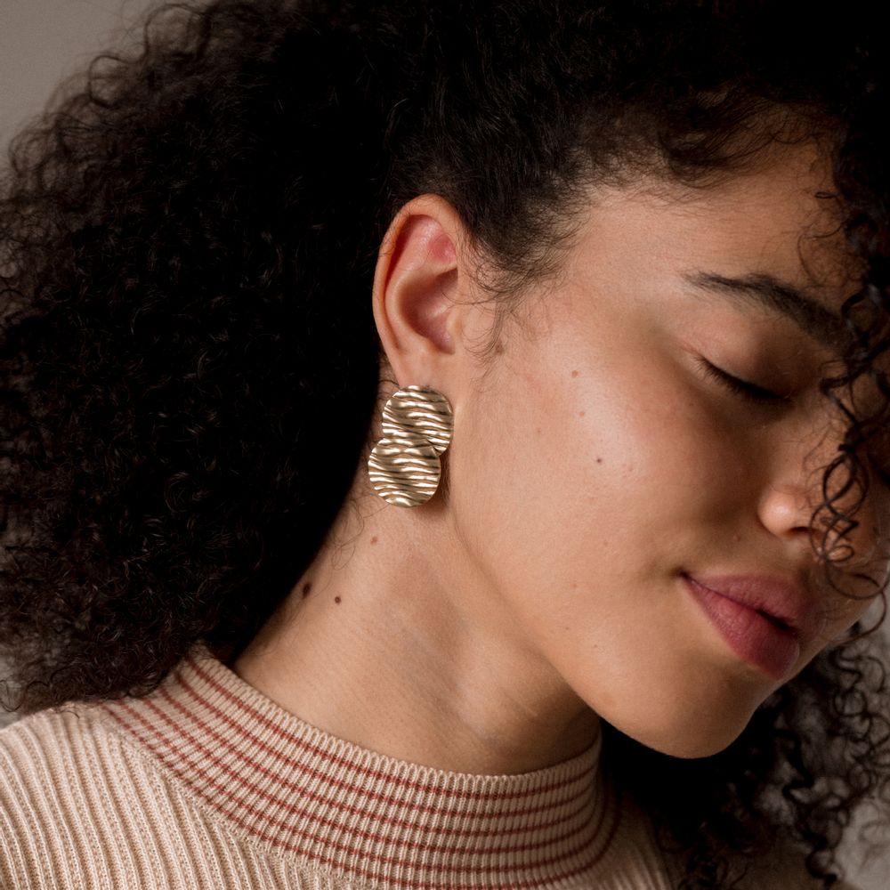 Bijoux - Clous WAVY Doubles - LES FEMMES À BARBES