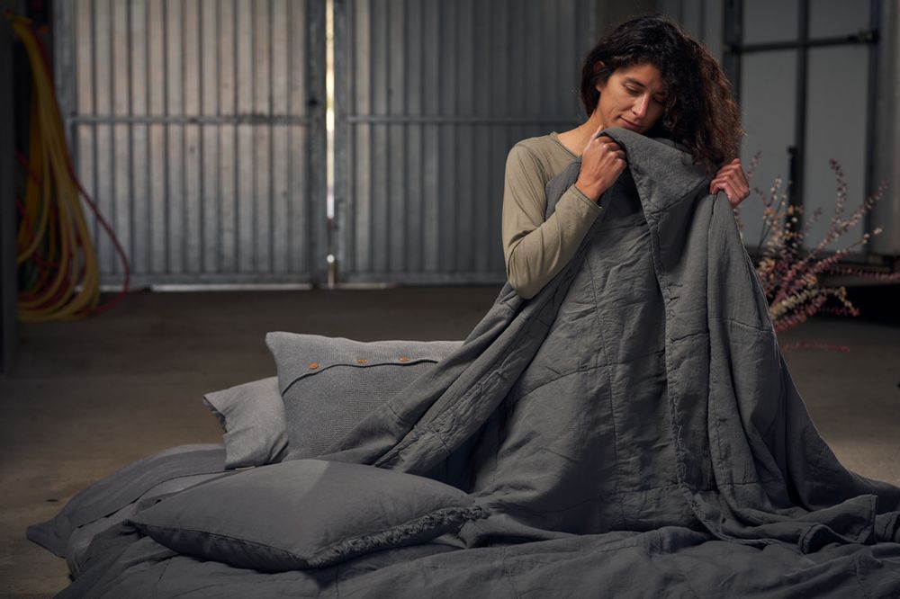 Linge de lit - Couette QUILT ANA - Lin Pure - MIKMAX BARCELONA