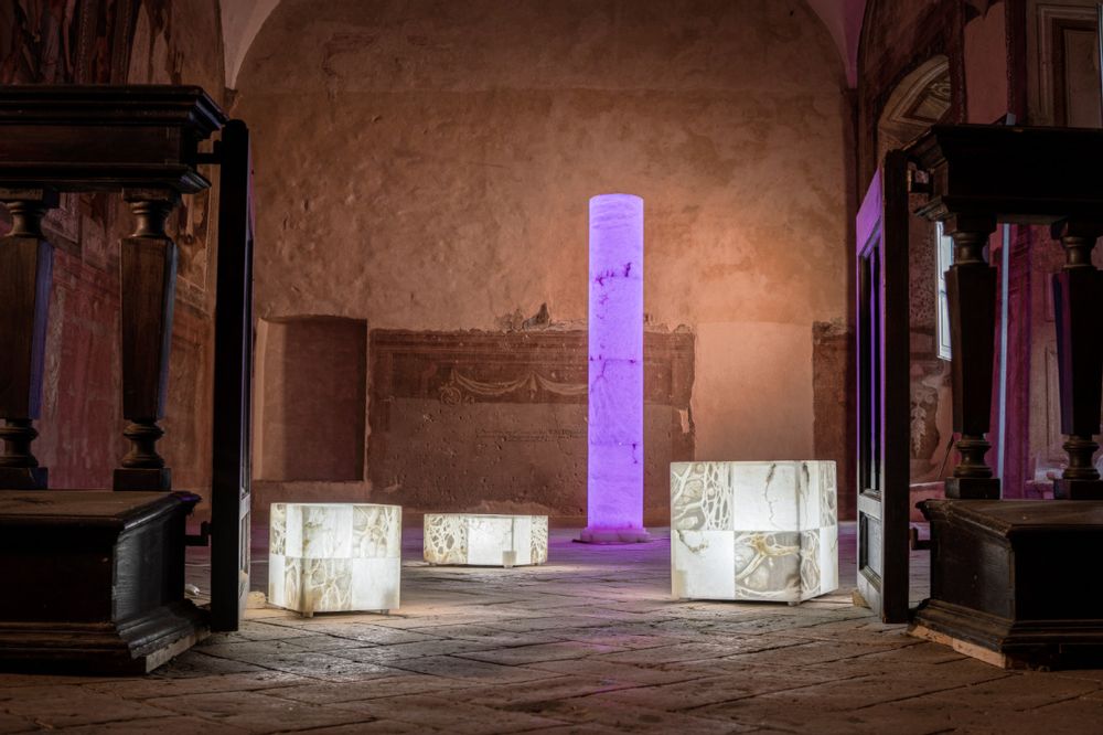 Lampadaires - Lampe à colonne cylindrique - ARTIERI ALABASTRO