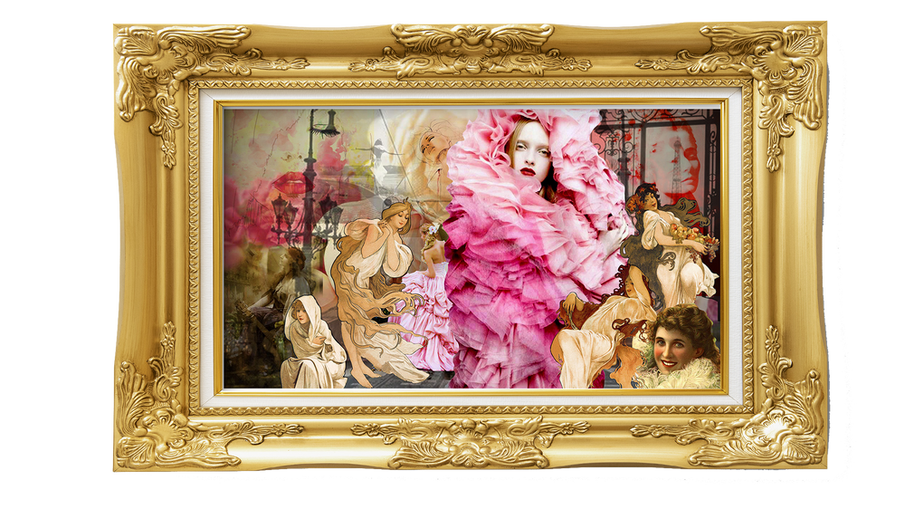 Coussins textile - "Rose" Collage Edition Limitée - L'ATELIER D'ANGES HEUREUX