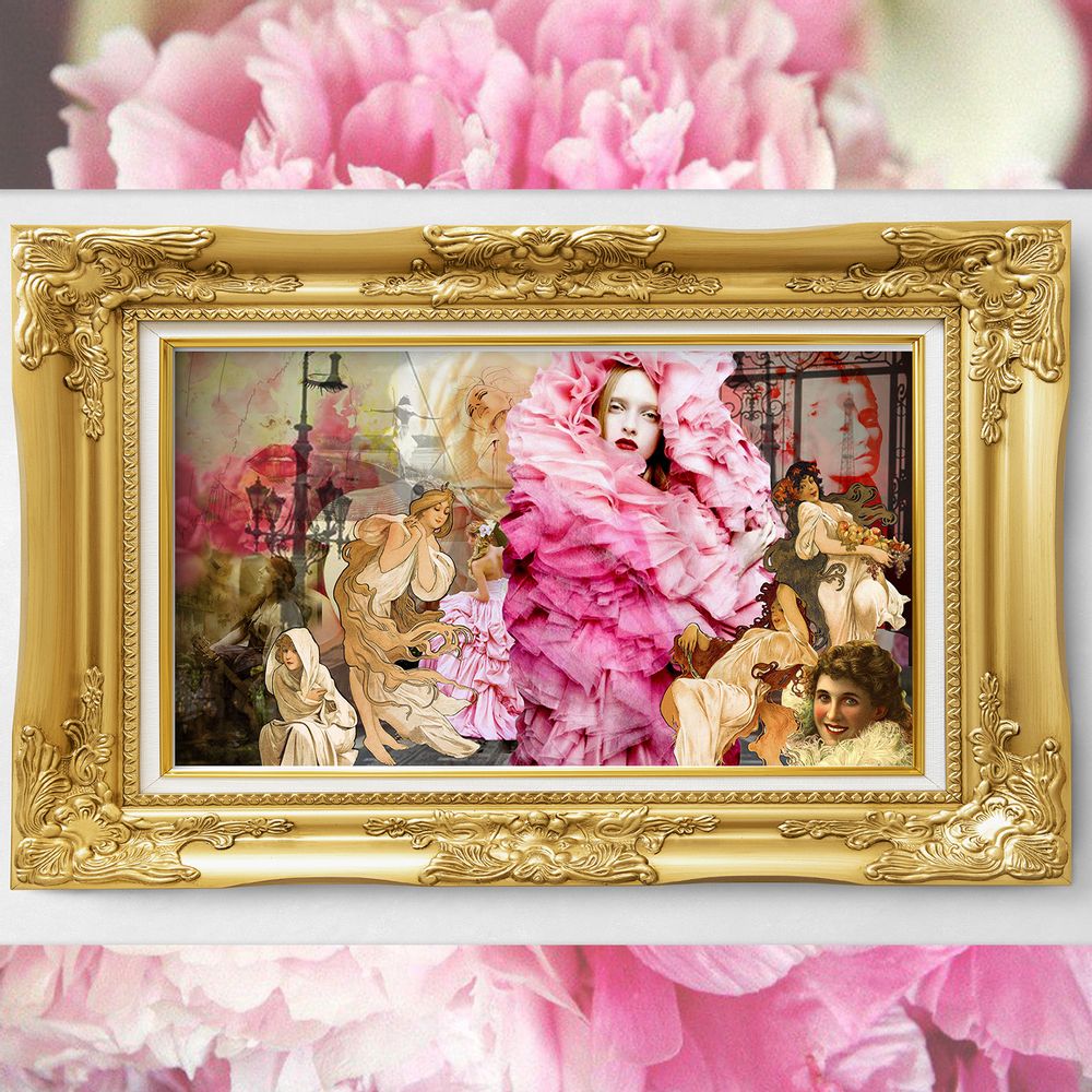 Coussins textile - "Rose" Collage Edition Limitée - L'ATELIER D'ANGES HEUREUX