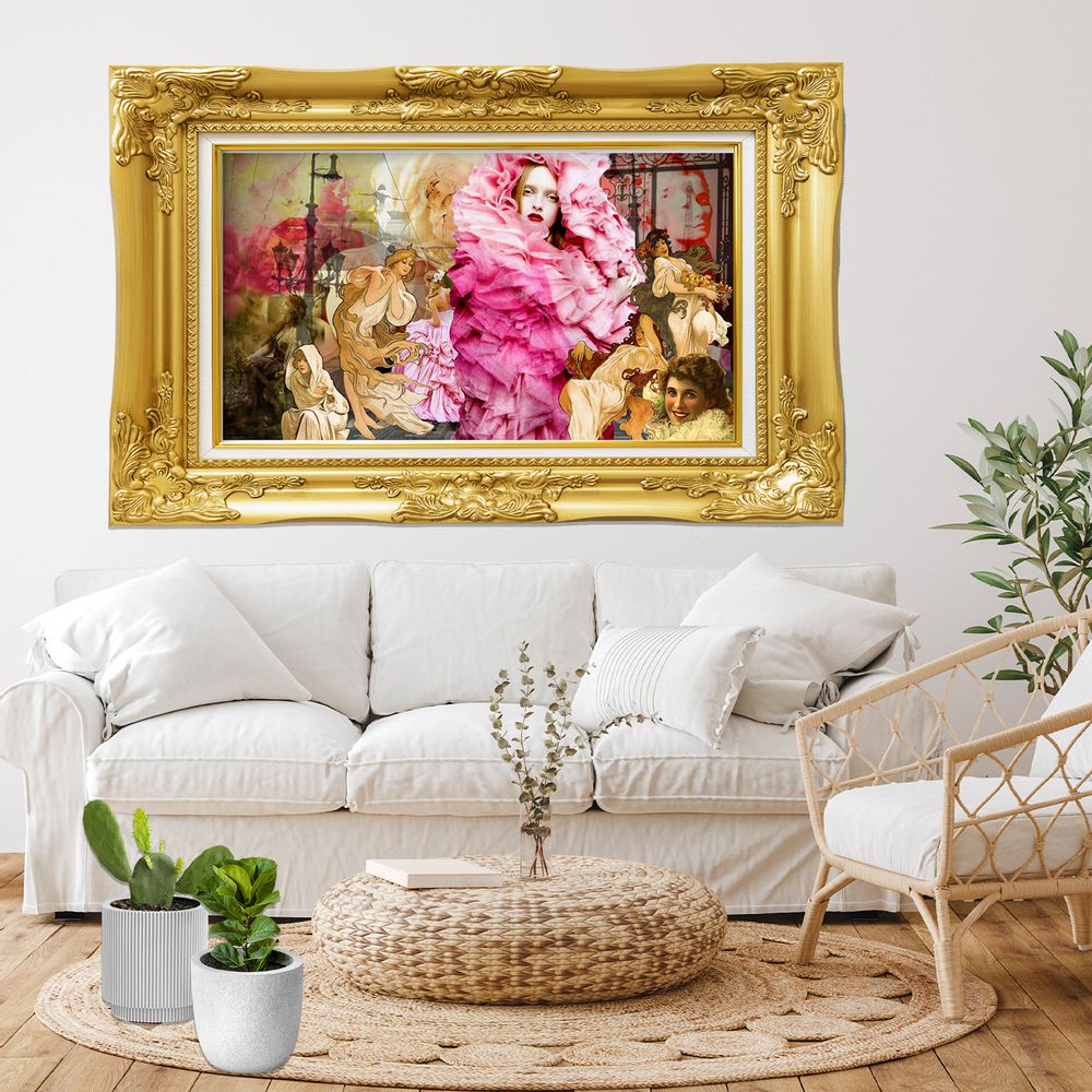 Coussins textile - "Rose" Collage Edition Limitée - L'ATELIER D'ANGES HEUREUX