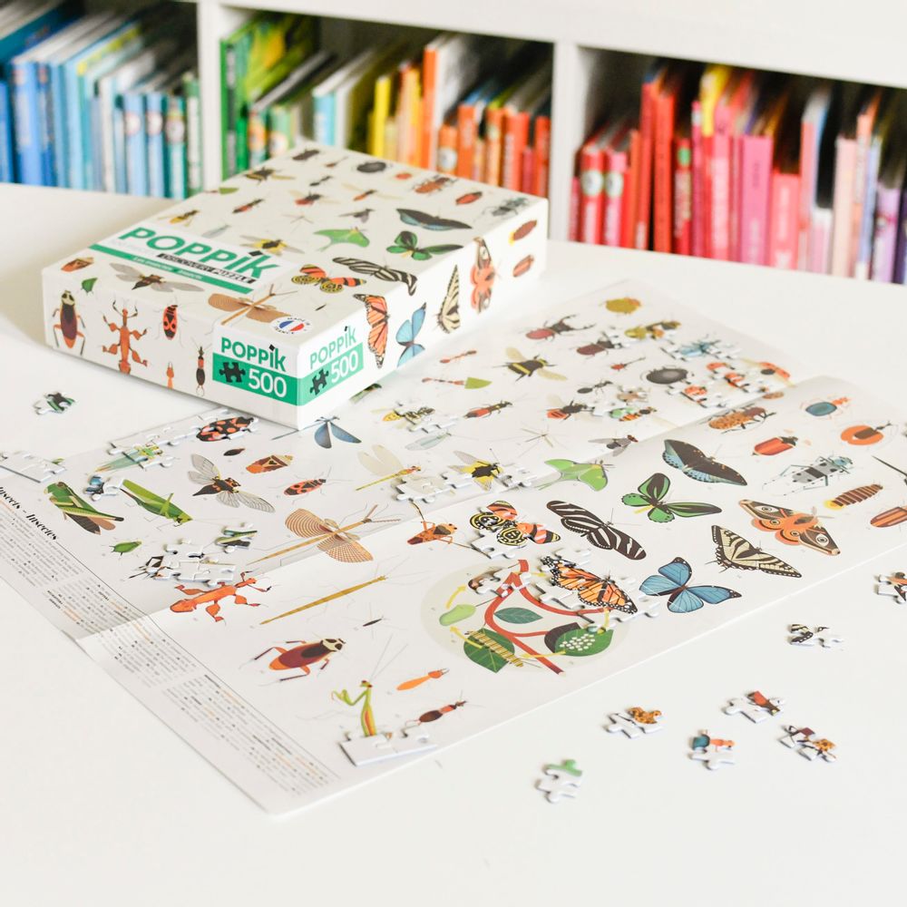Jeux enfants - Puzzle éducatif 500 pièces - INSECTES - POPPIK - BAYARD JEUNESSE