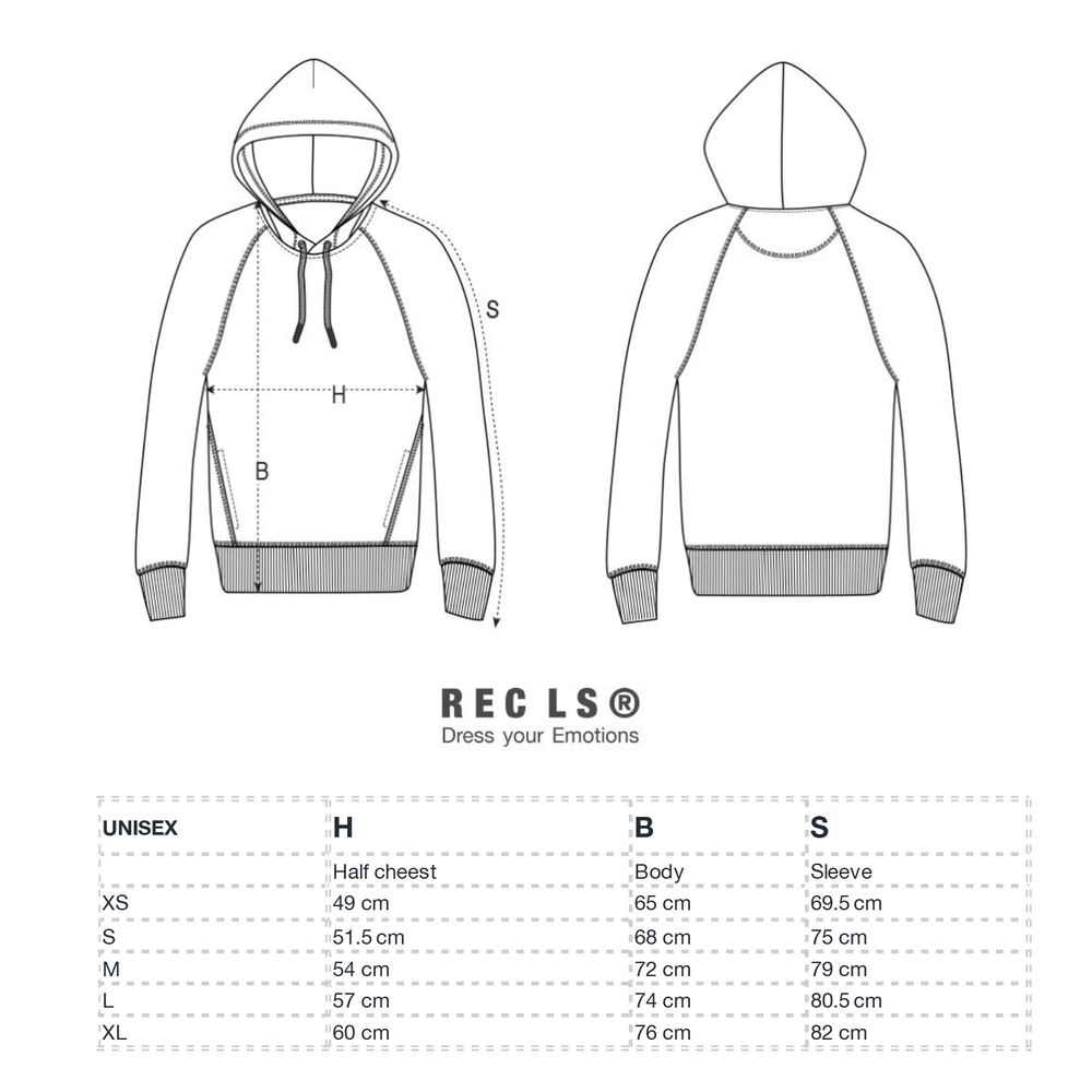 Cadeaux - Stardust Grey, sweat à capuche - RECLS ®