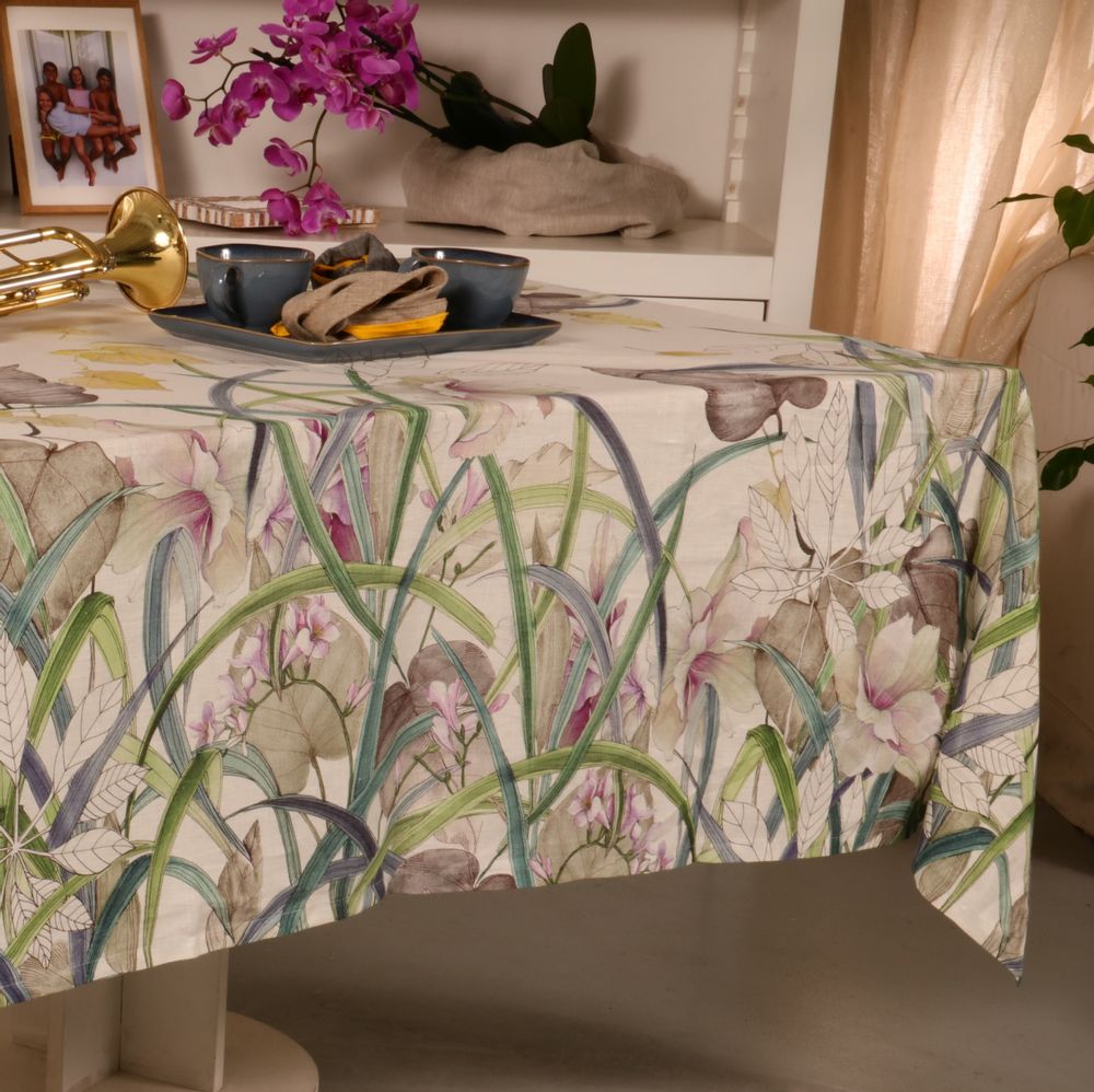 Linge de table textile - NAPPE ORCHIDÉE 100% LIN - NENCIONI CASA - TELENE