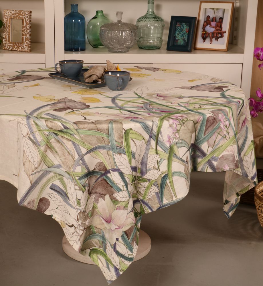 Linge de table textile - NAPPE ORCHIDÉE 100% LIN - NENCIONI CASA - TELENE